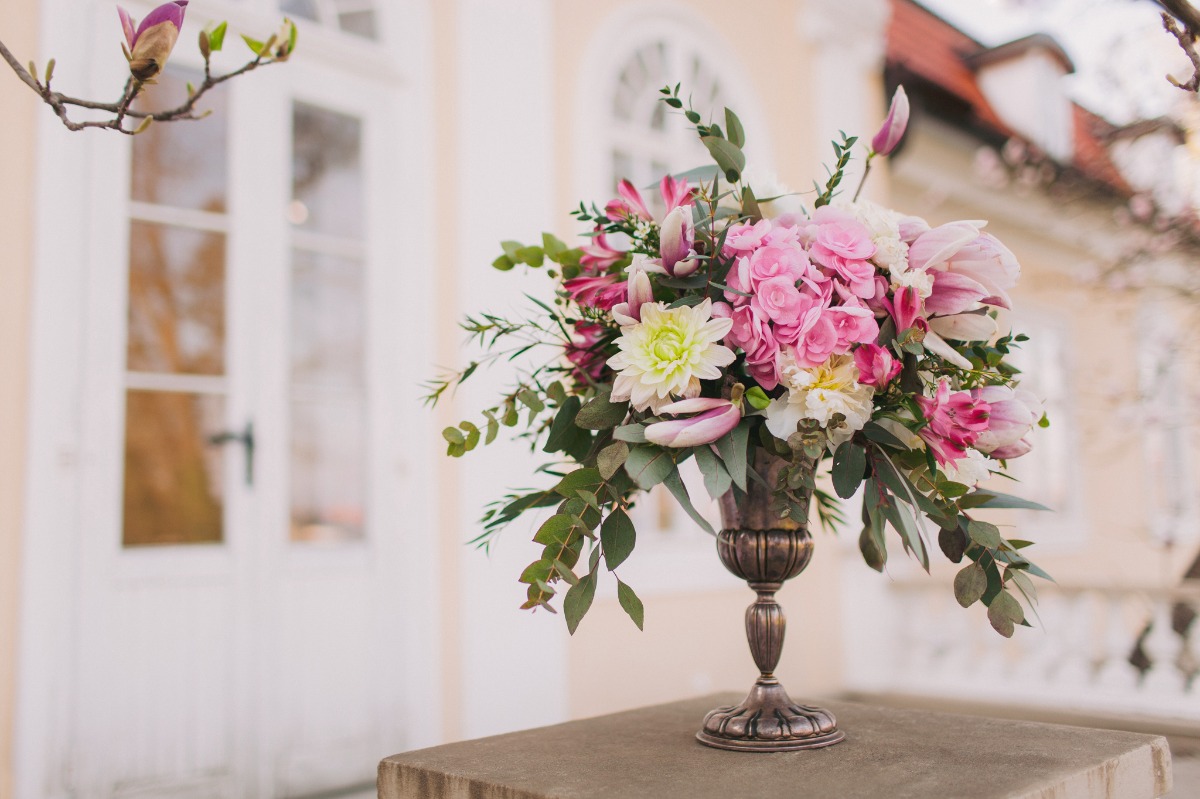 Spring Magnolia Wedding Inspiration at Chateau Villa Bork