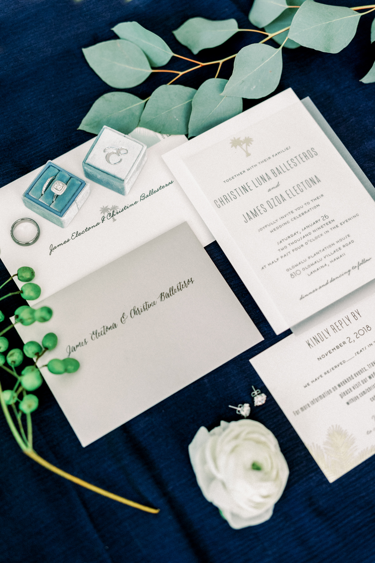 Miss B. Calligraphy simple wedding invitations