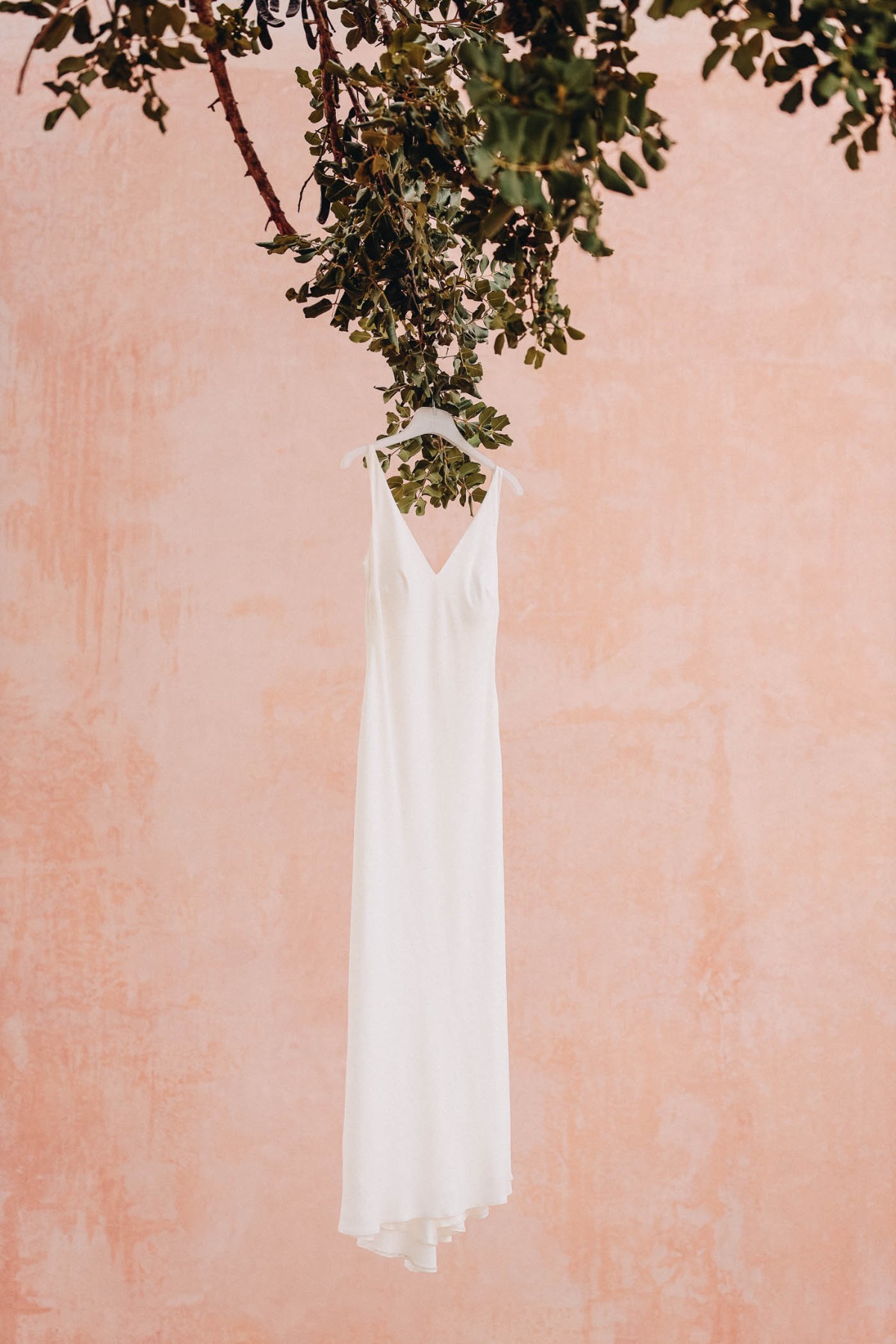 silk white wedding dress by Charlie Brear