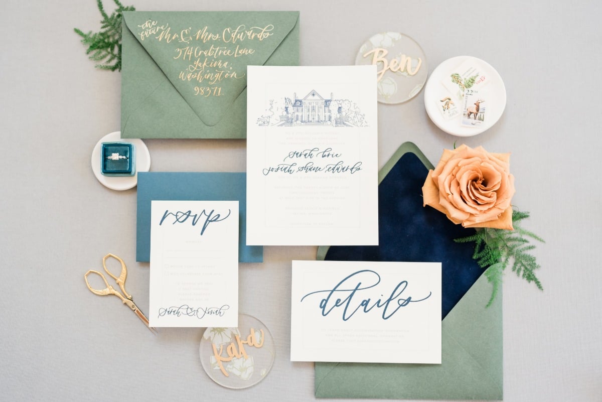 wedding invites - wedding calligraphy