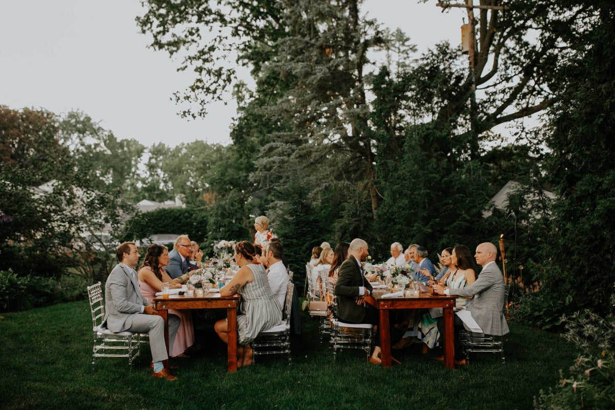 outdoor wedding reception ideas with lucite chairs