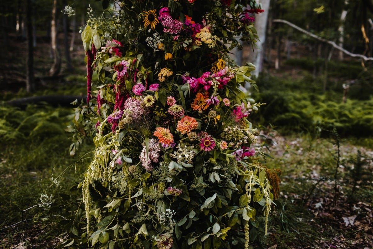 wedding floral instillation
