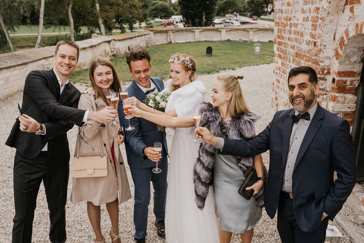Danish Small Intimate Wedding:  The Old HÃ¸jerup Church