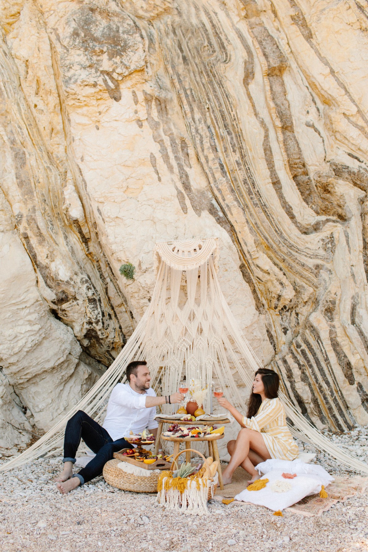 Mediterranean Sea Save the Date Pre Wedding Photoshoot