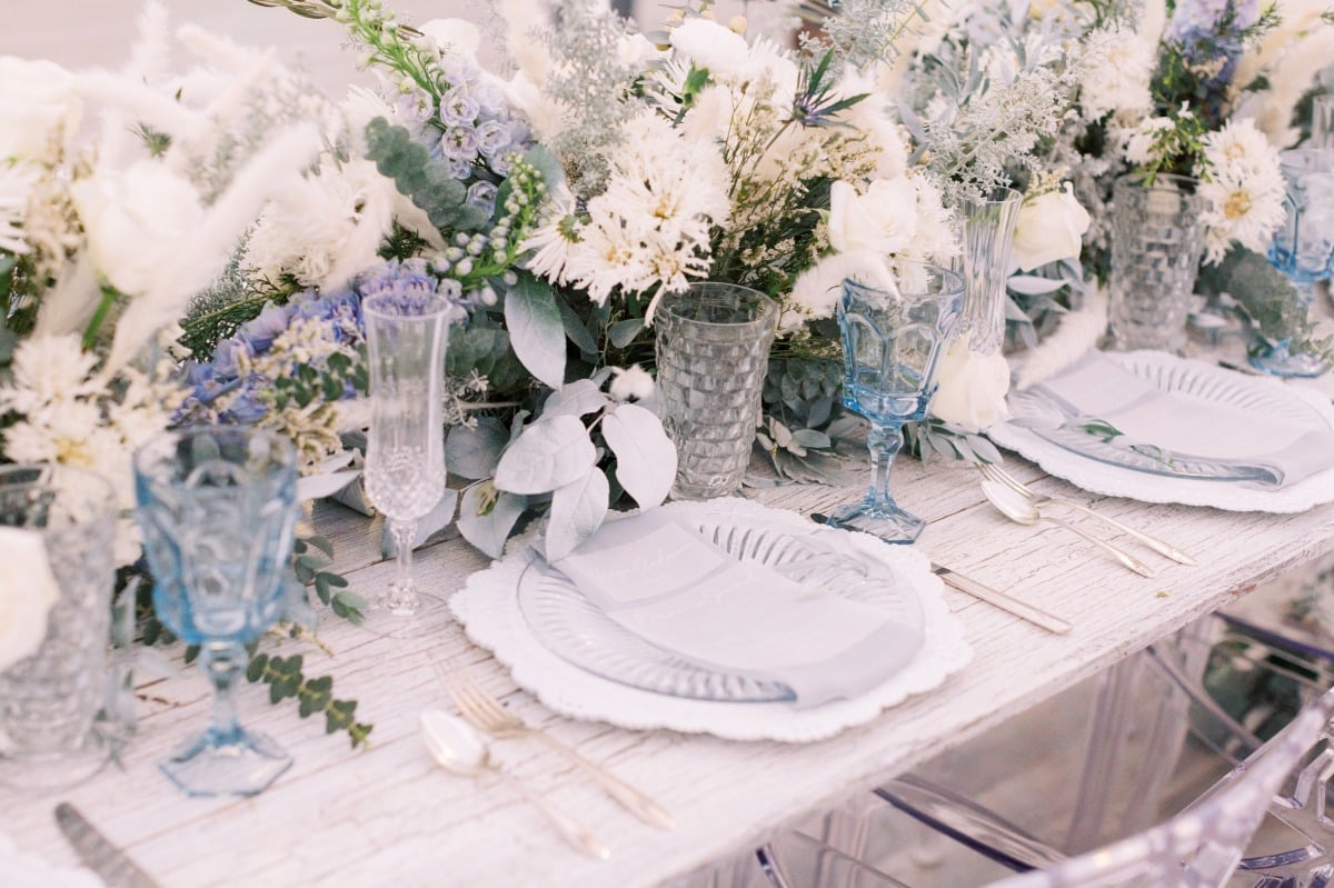 Blue and Silver Winter Wonderland Wedding Inspiration