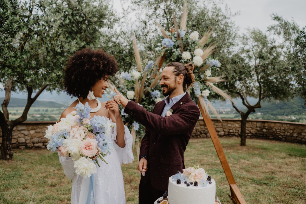 Elegant Bohemian Wedding in Central Italy