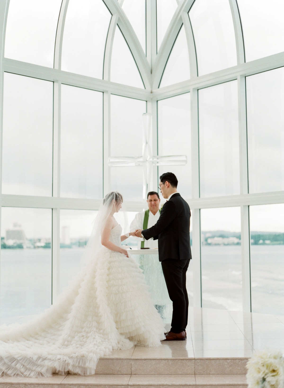 Intimate Destination Wedding in Guam wedding under the Crystal Chapel