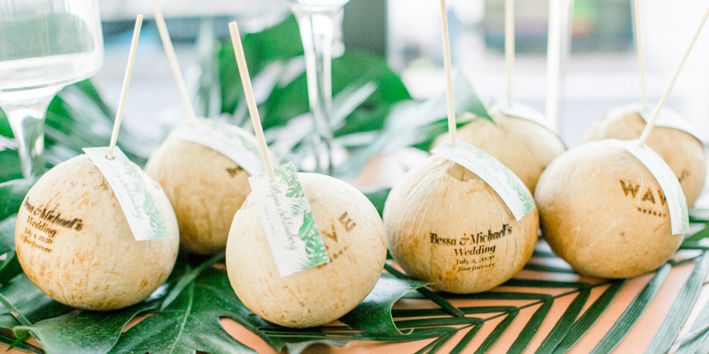 We're Coconuts for this Tropical Themed New Jersey Wedding