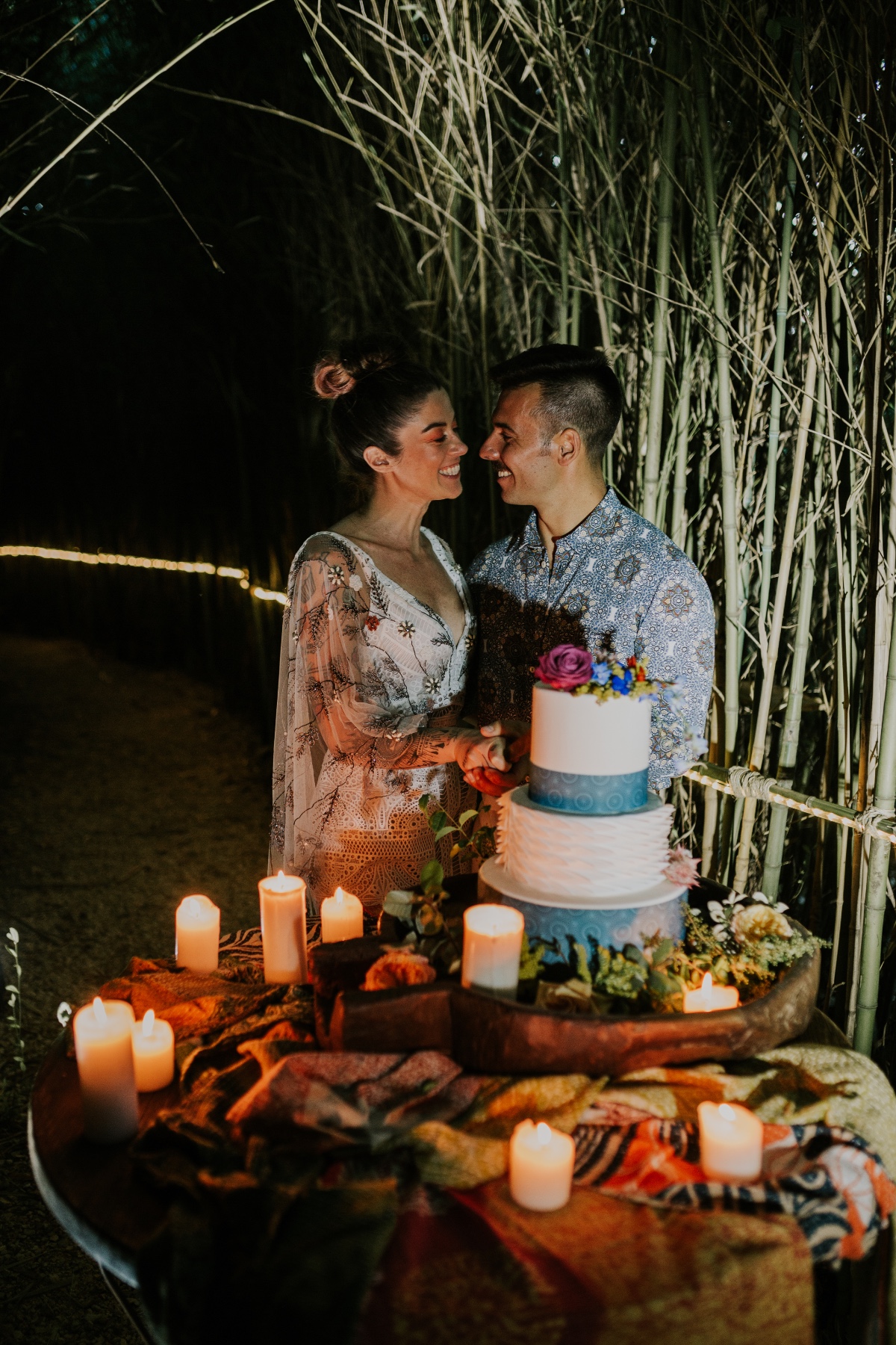 Colorful and Geometric Inspired Glamping Elopement