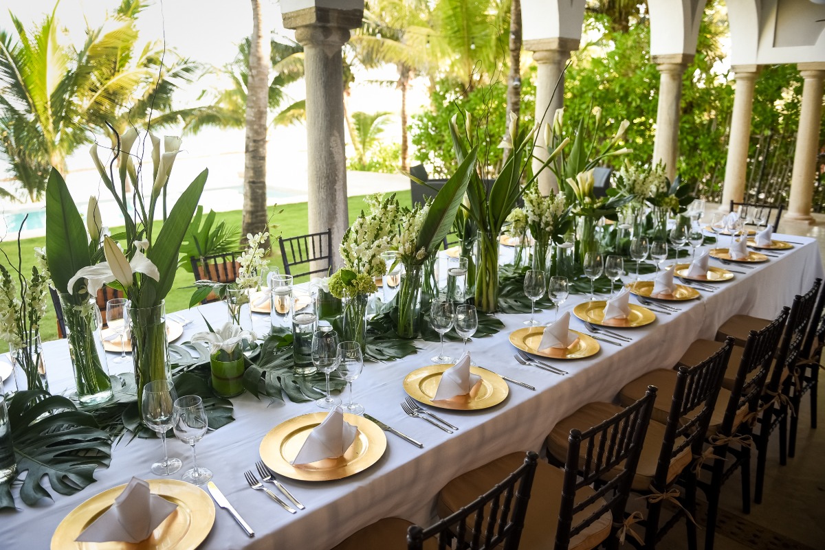outdoor tropical wedding reception ideas