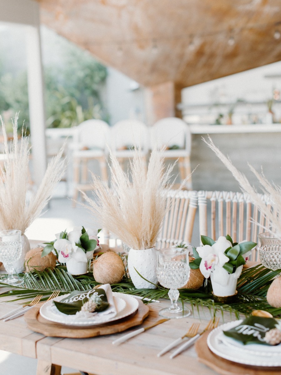 Neutral Coconut & Pineapple Tropical Shoot in Laguna Beach