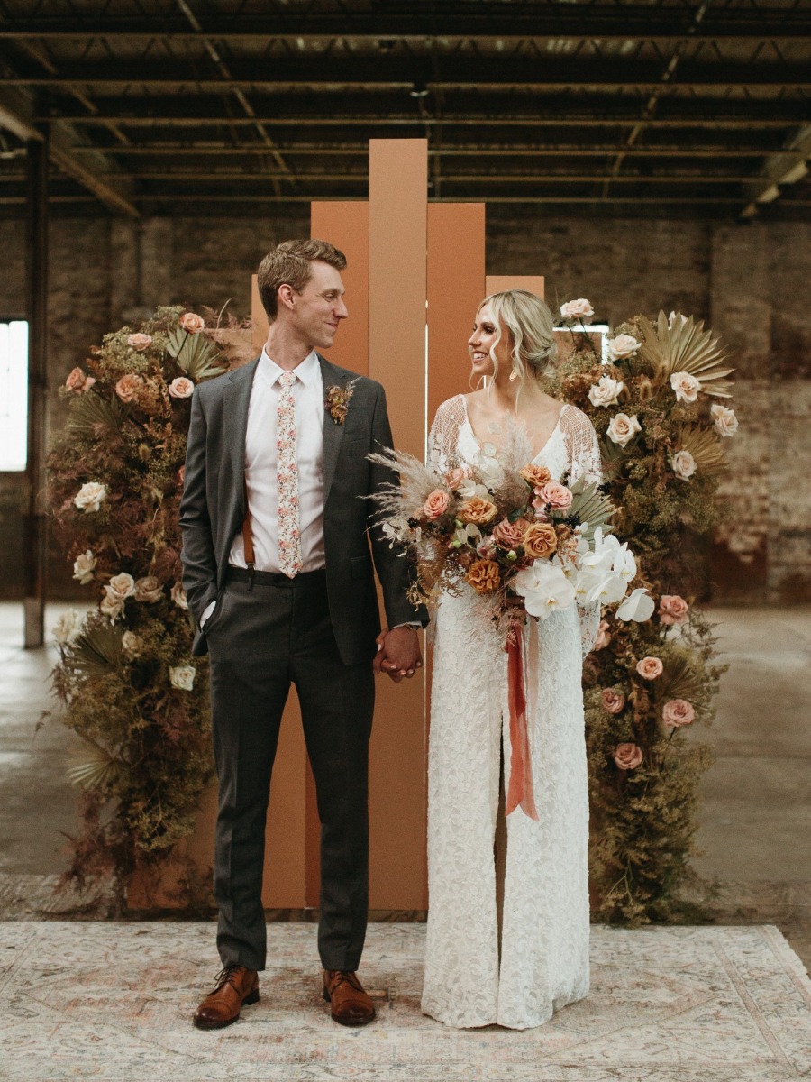 This Boho-Styled Warehouse Wedding In Jacksonville, Florida Ended With Doughnuts and Disco