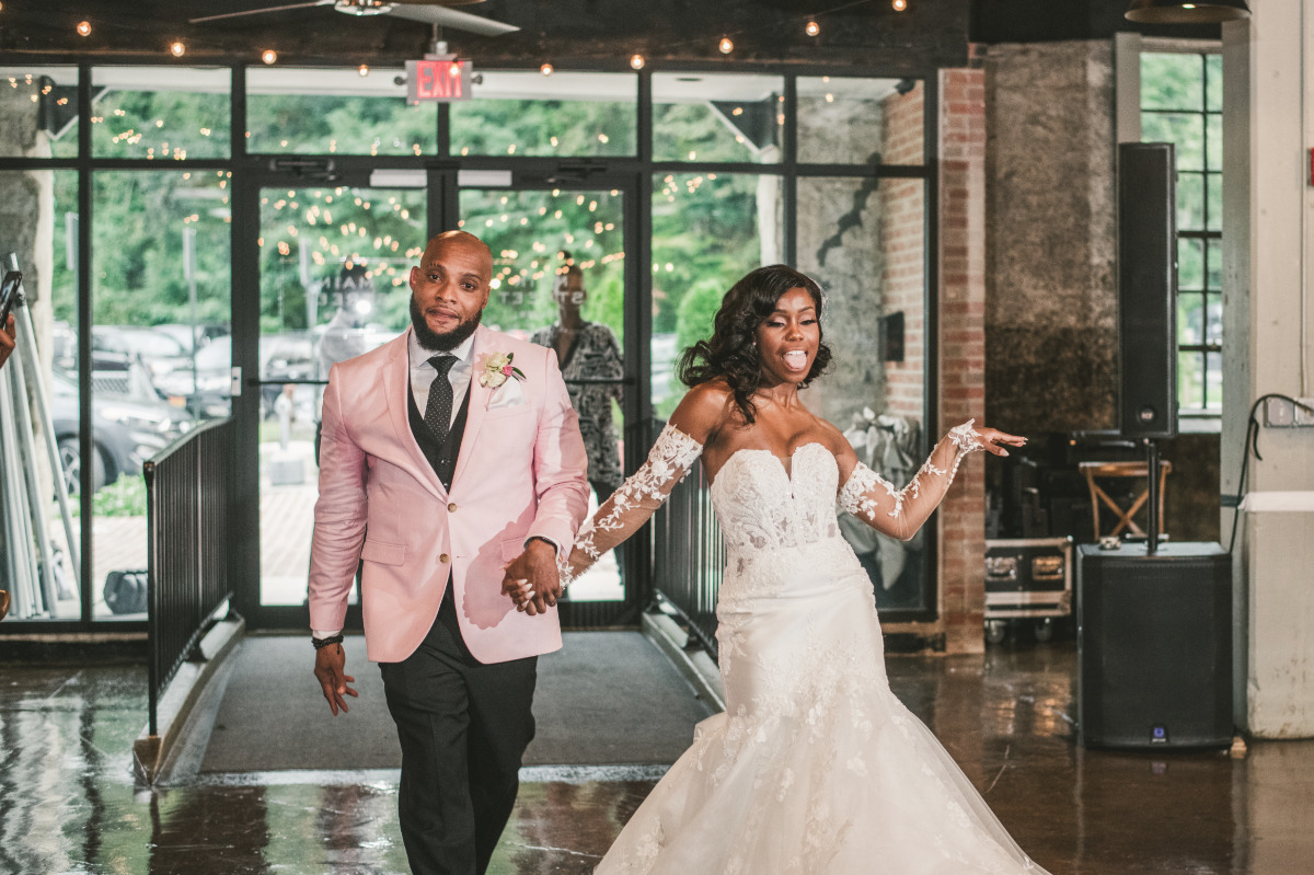 It was Industrial Glam and Florals Galore at this Main Street Ballroom Wedding