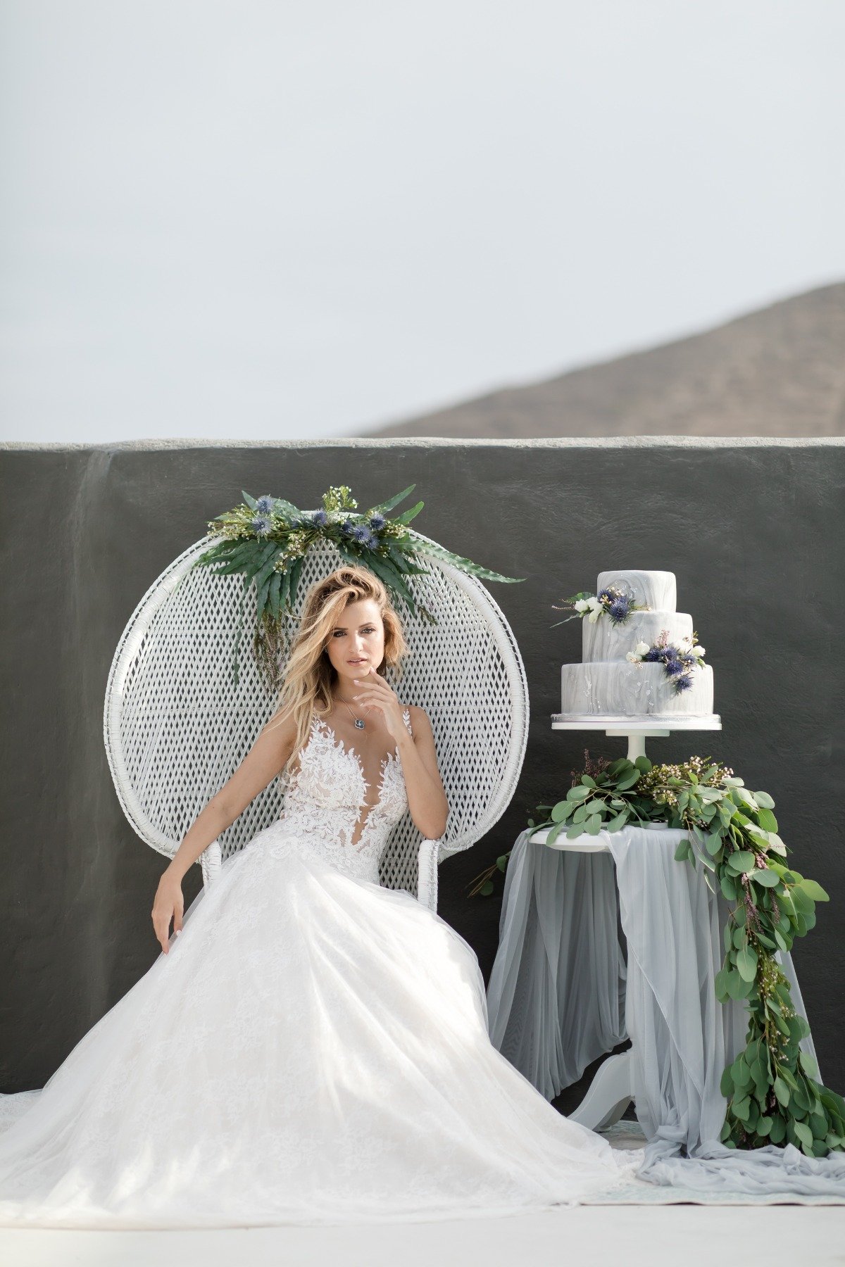 The Magic of the Silver Crescent Inspired Elopement in Santorini