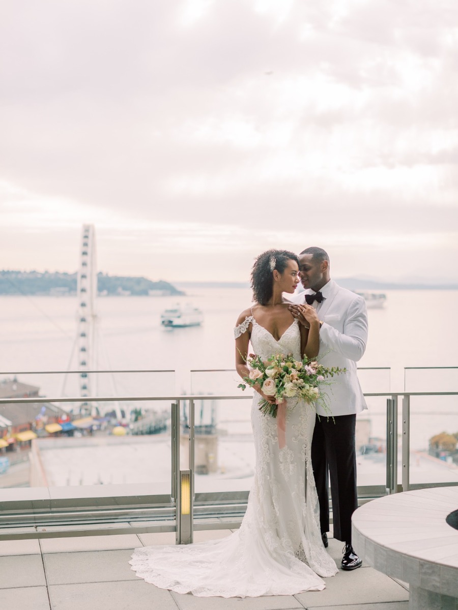 Romantic Rooftop Wedding Inspiration at Four Seasons Seattle