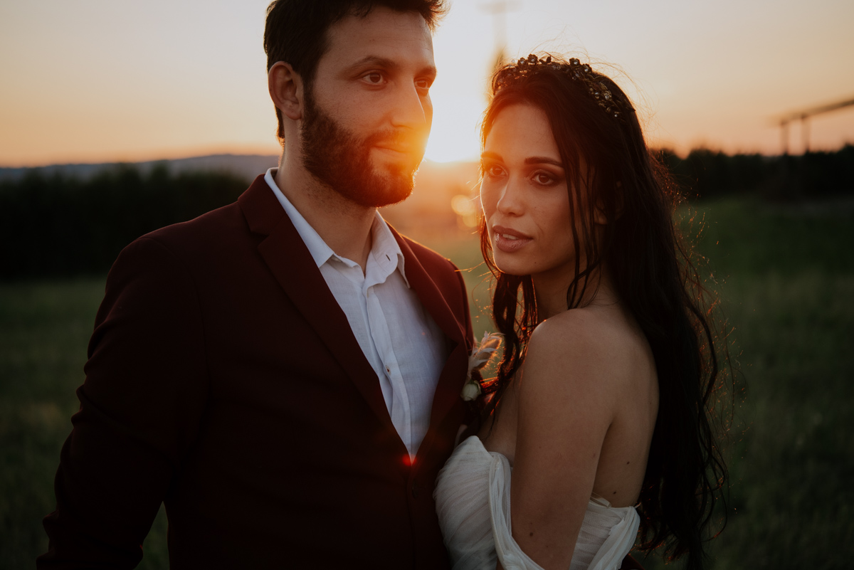 Boho Sunset Wedding Inspiration in the Tuscan Hills