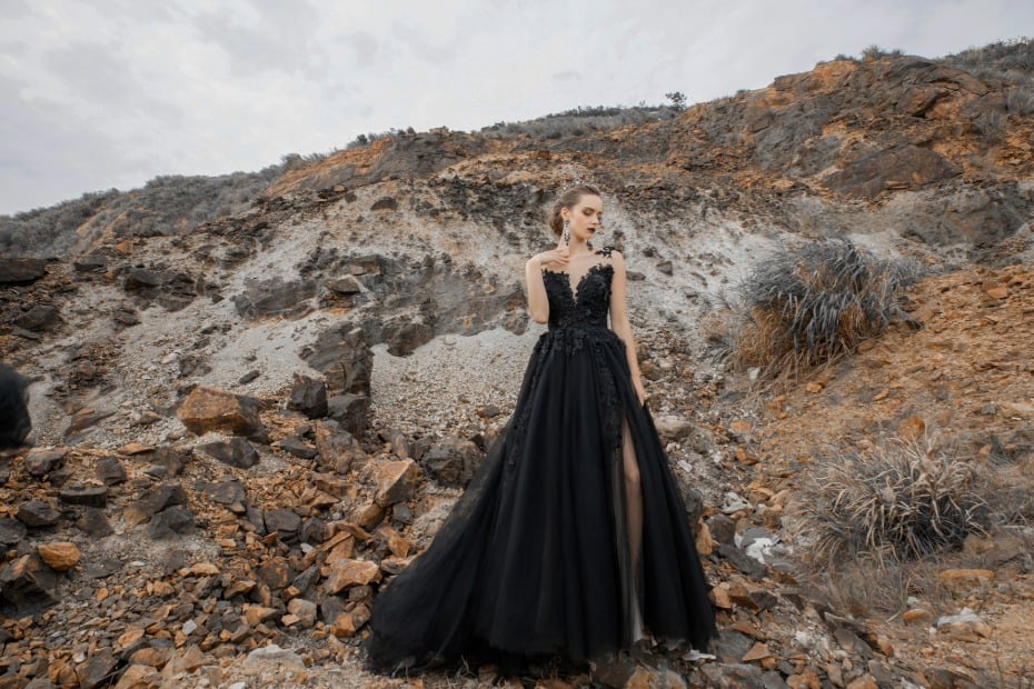 Black Wedding Dresses Are Coming Back In a Big Way This Year