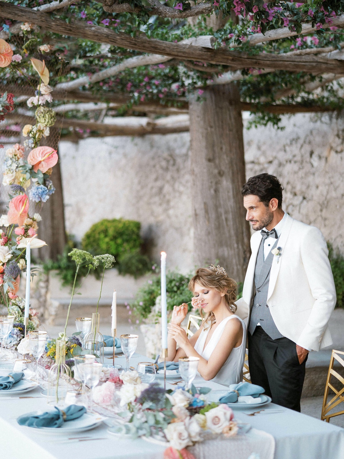 Breathtatking Blue and White Wedding On The Amalfi Coast