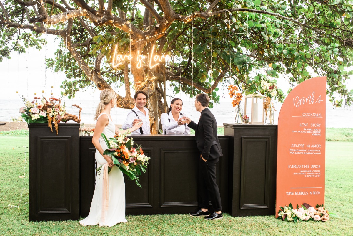 A Rainbow Wedding Preview In Kauai Is Exactly What This COVID-Planning Couple and Their Crew Needed