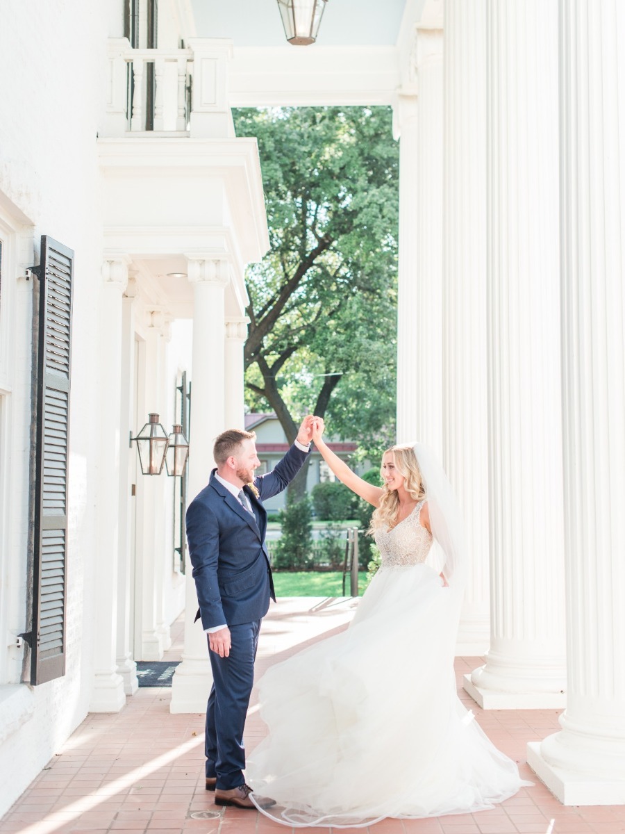 Classic Pink and Blue Mansion Wedding in Texas