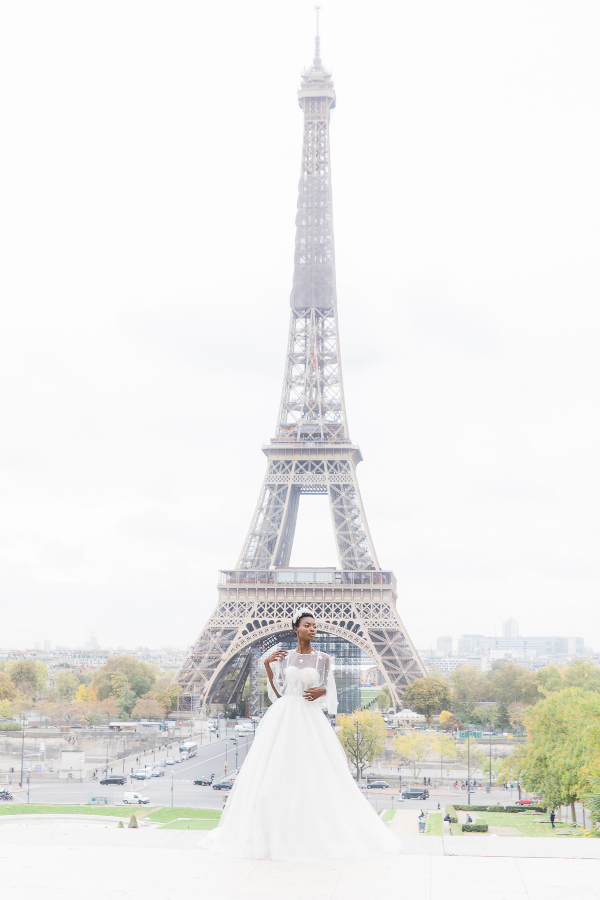 With Her Crown, Her Cape, and Her Boundless Parisian Chicness, This Beautiful Black Bride Is Giving Us All the Goals