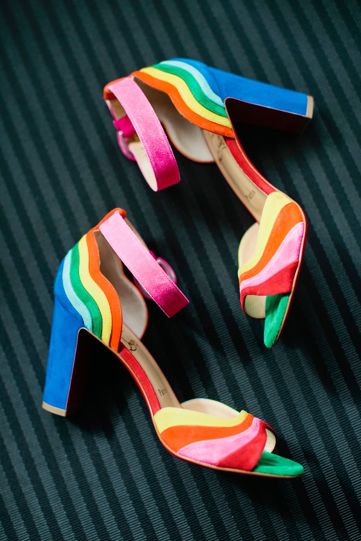 Rainbow Louboutin Shoes Almost Stole the Show at this San Francisco Wedding