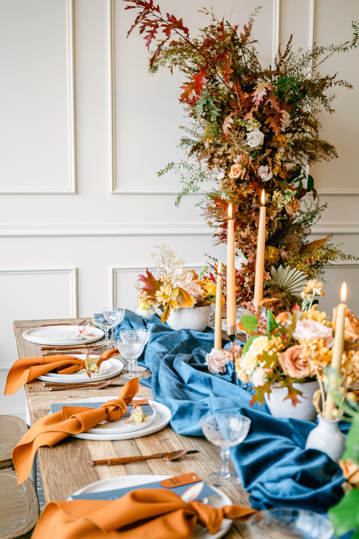 This Modern Fall Wedding Inspiration In Portland Brings Terracotta Blue to the Table[scape]