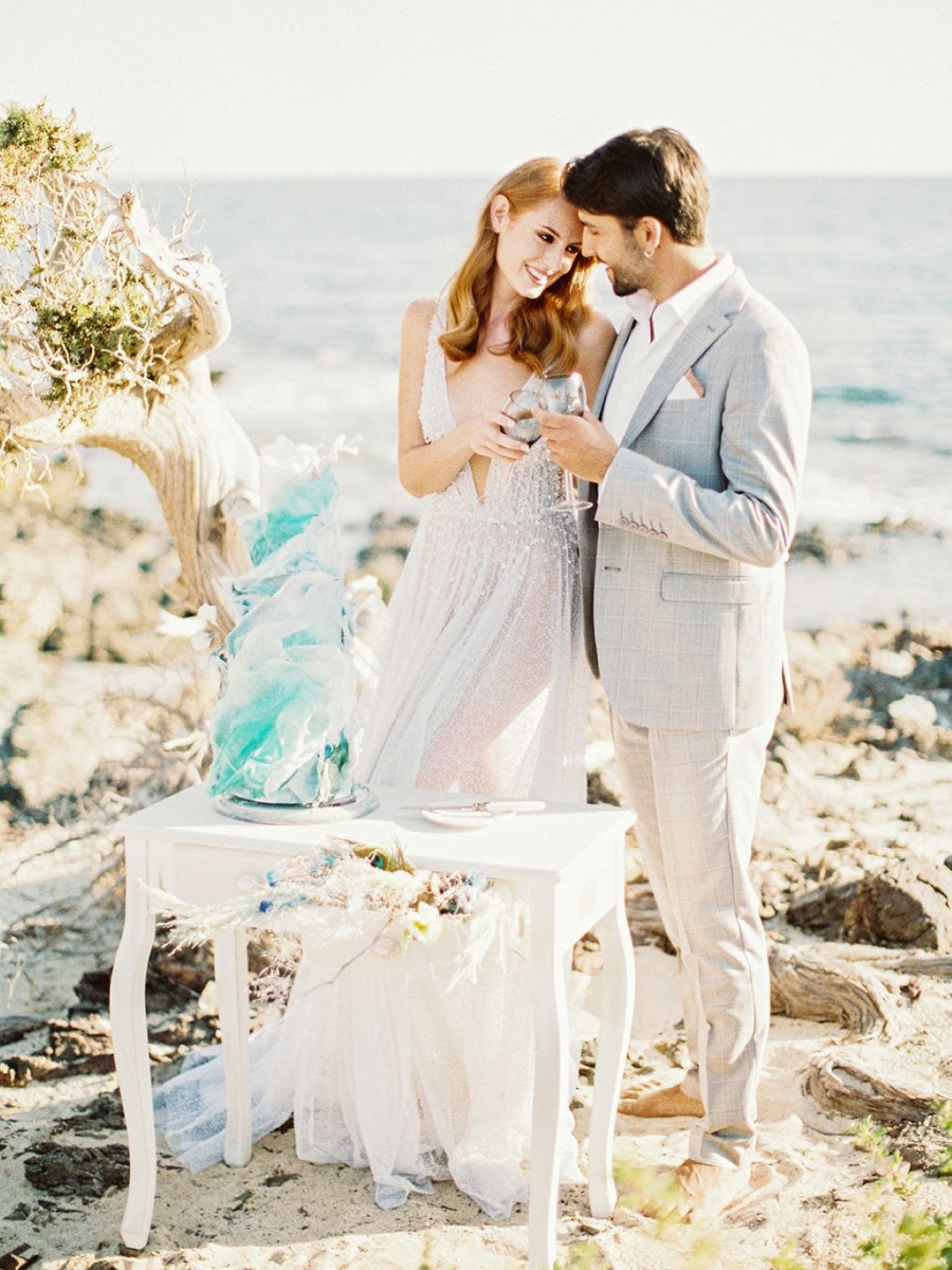 Boho Elegant Wedding Inspiration Captured on a Golden, Uninhabited Island Near Crete