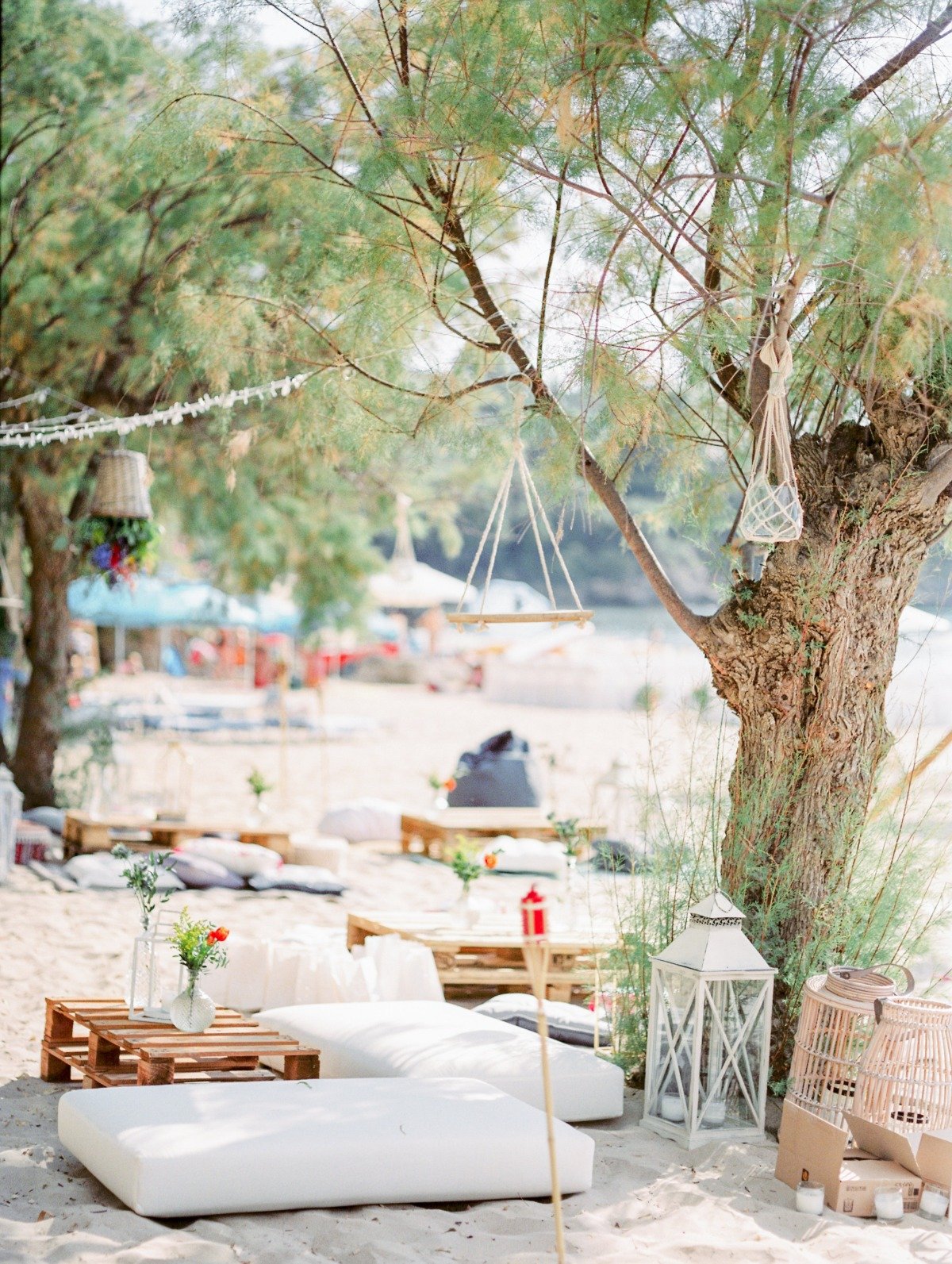 A Coastal Greek Wedding With A Boho Vibe In Pink And Blue