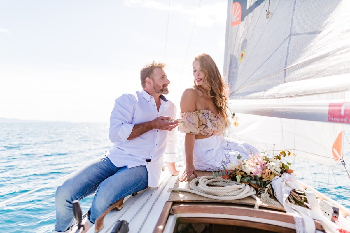 A Surprise Ceremony in Tuscany on a Sailboat