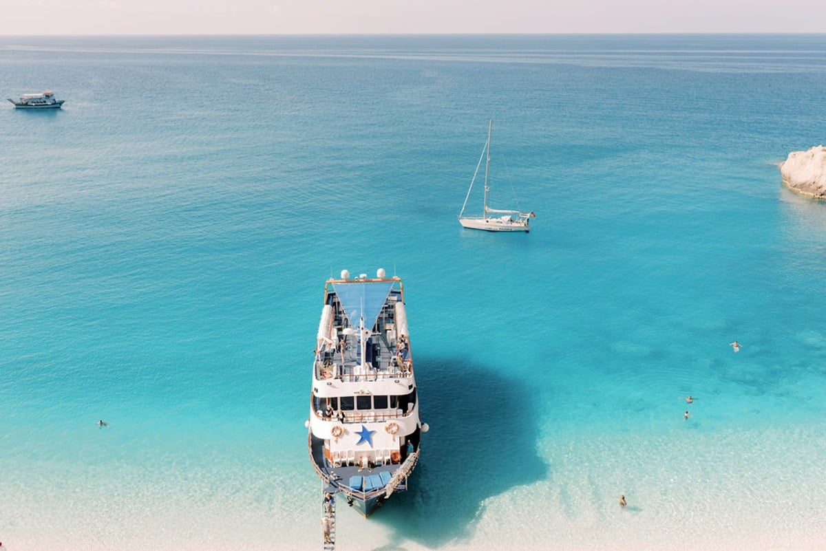A Sailboat Wedding Anniversary Off The Coast of Greece