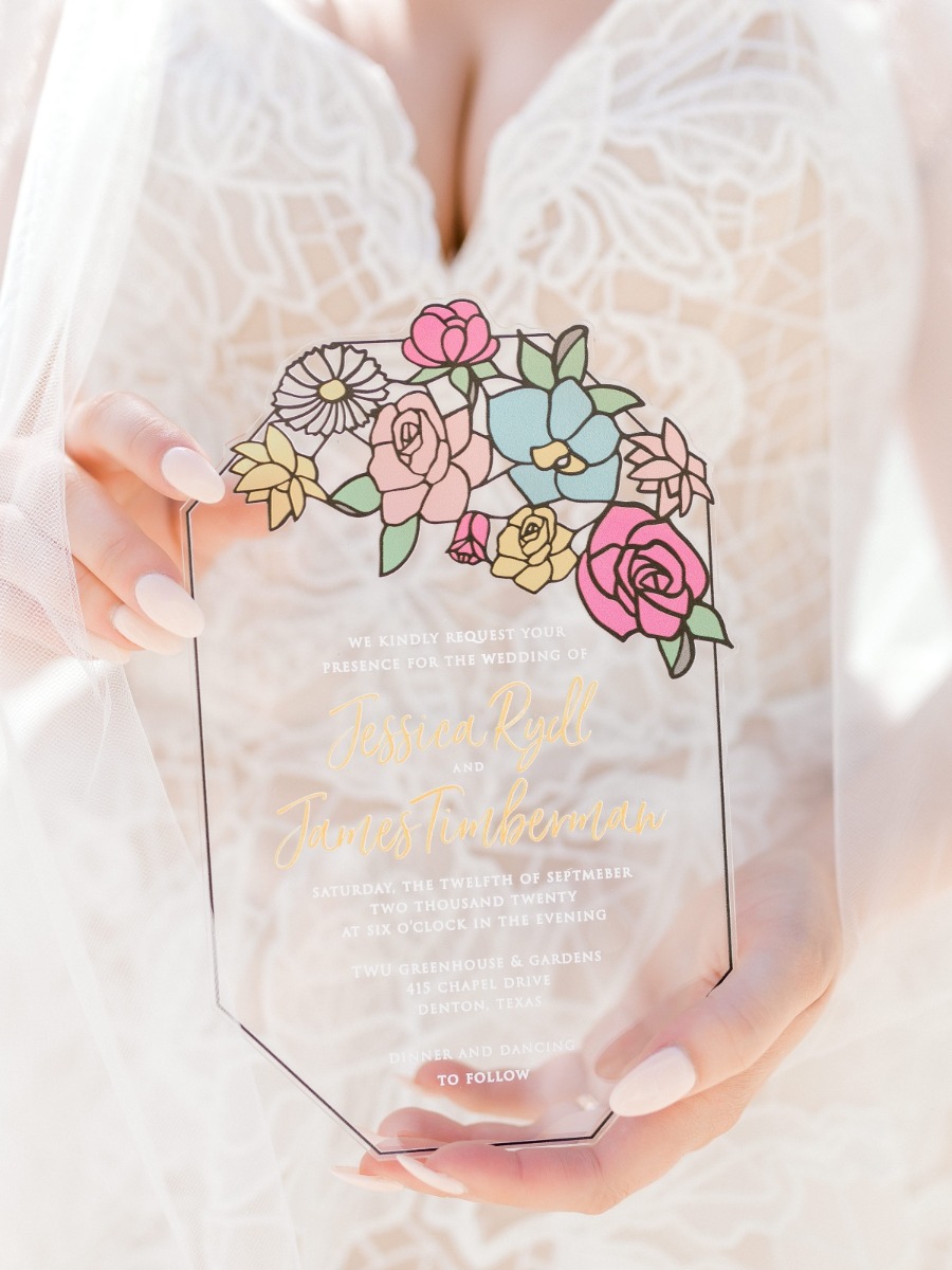 This Stunning Stained Glass Styled Shoot Happened in a Greenhouse in Texas