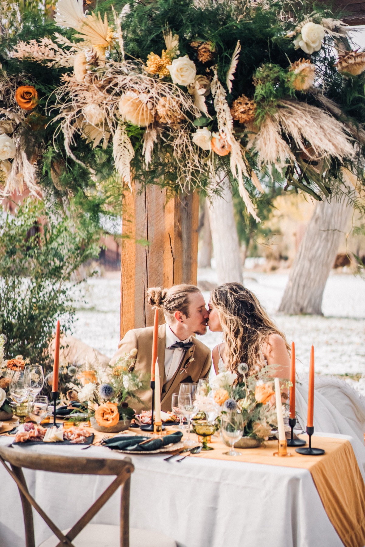 Snowy Desert Styled Shoot Turned Real Micro-Wedding