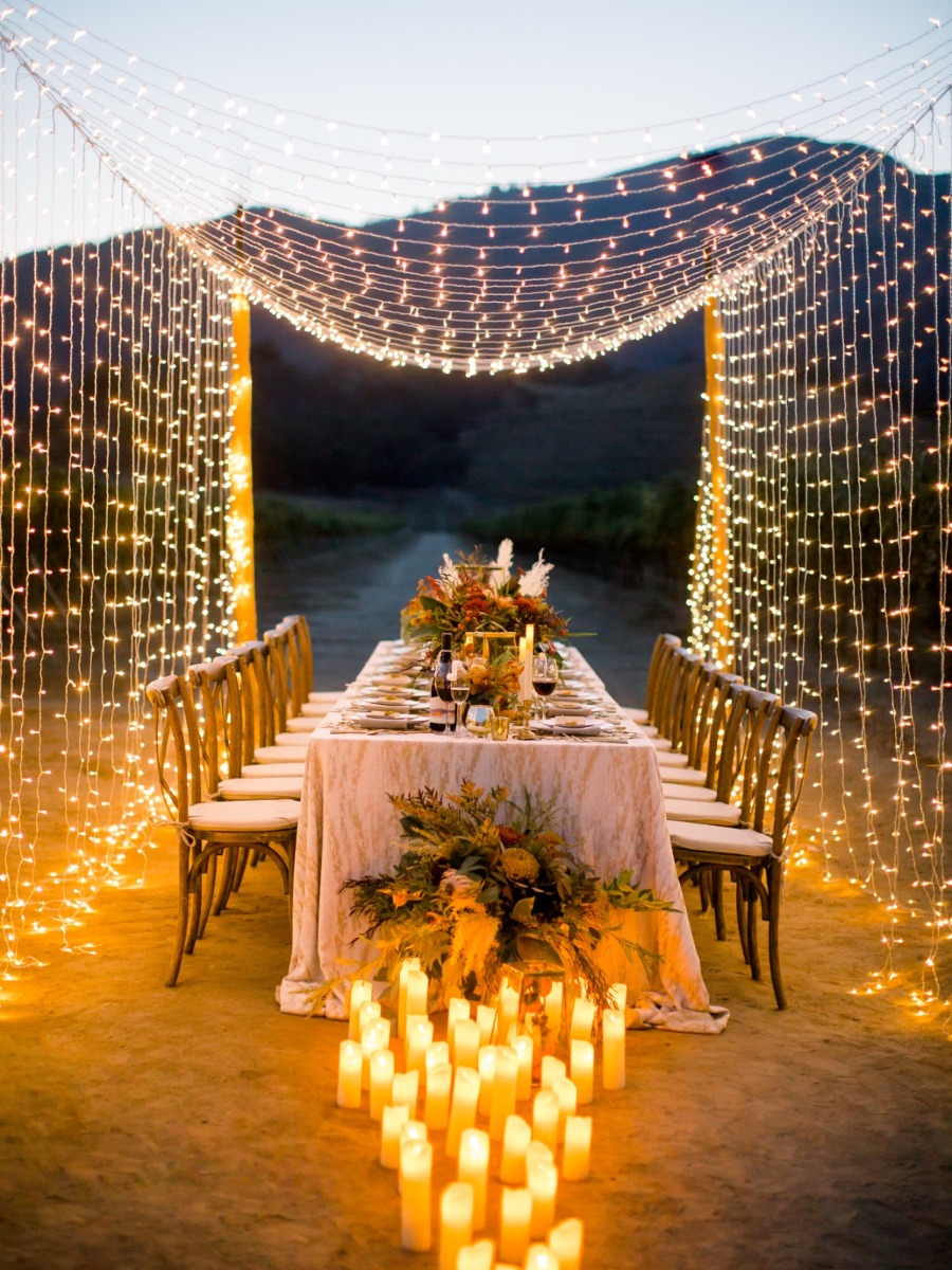 Two Stunning Brides Under A Canopy of Twinkle Lights