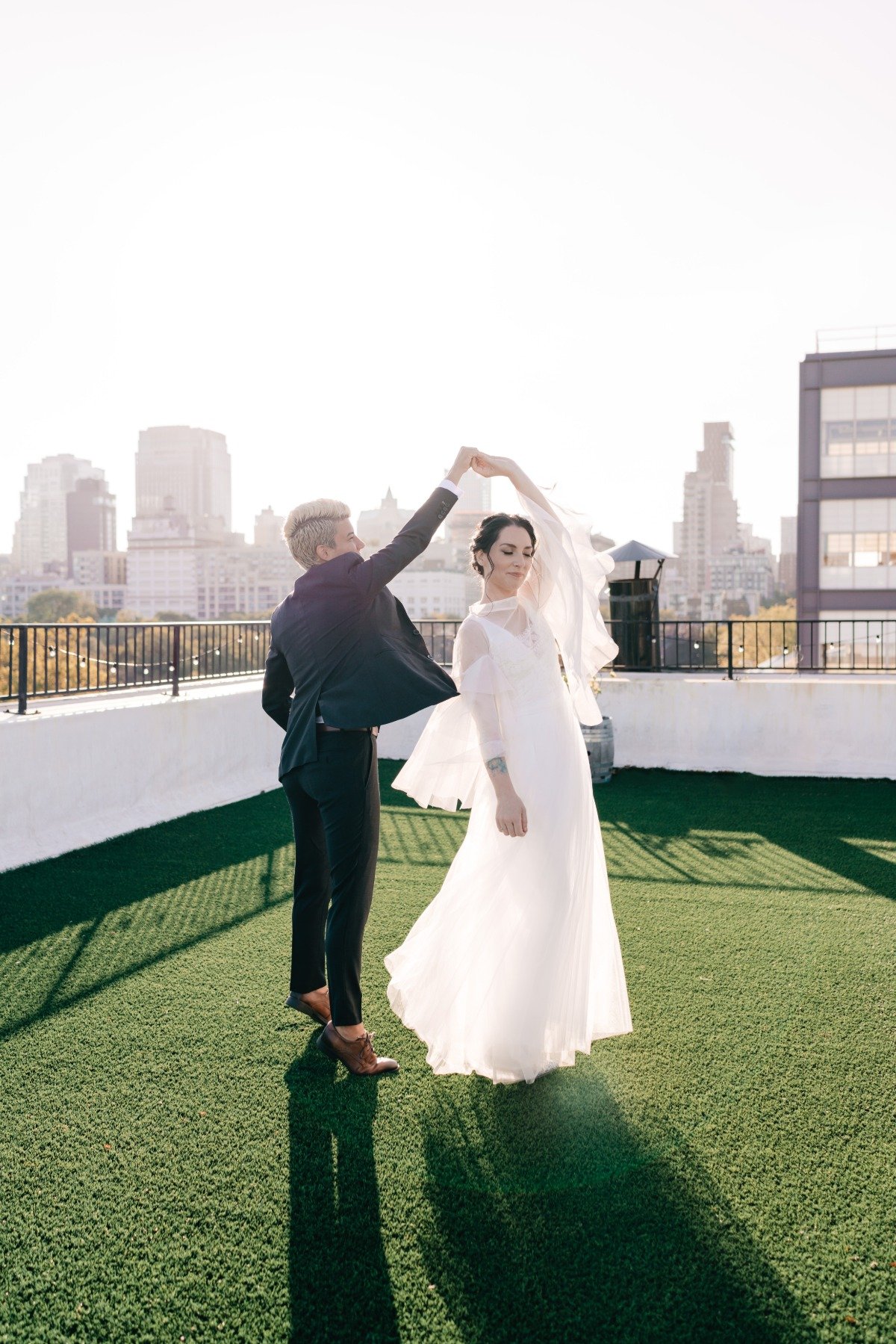 20K Micro Wedding At A Rooftop Vineyard In Brooklyn