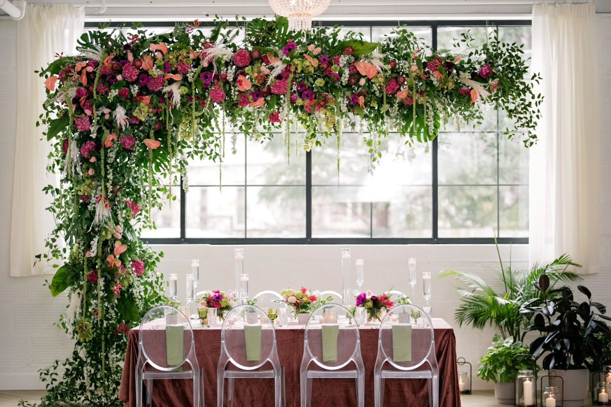 A BOHO Styled Shoot with A Larger Than Life Floral Installation