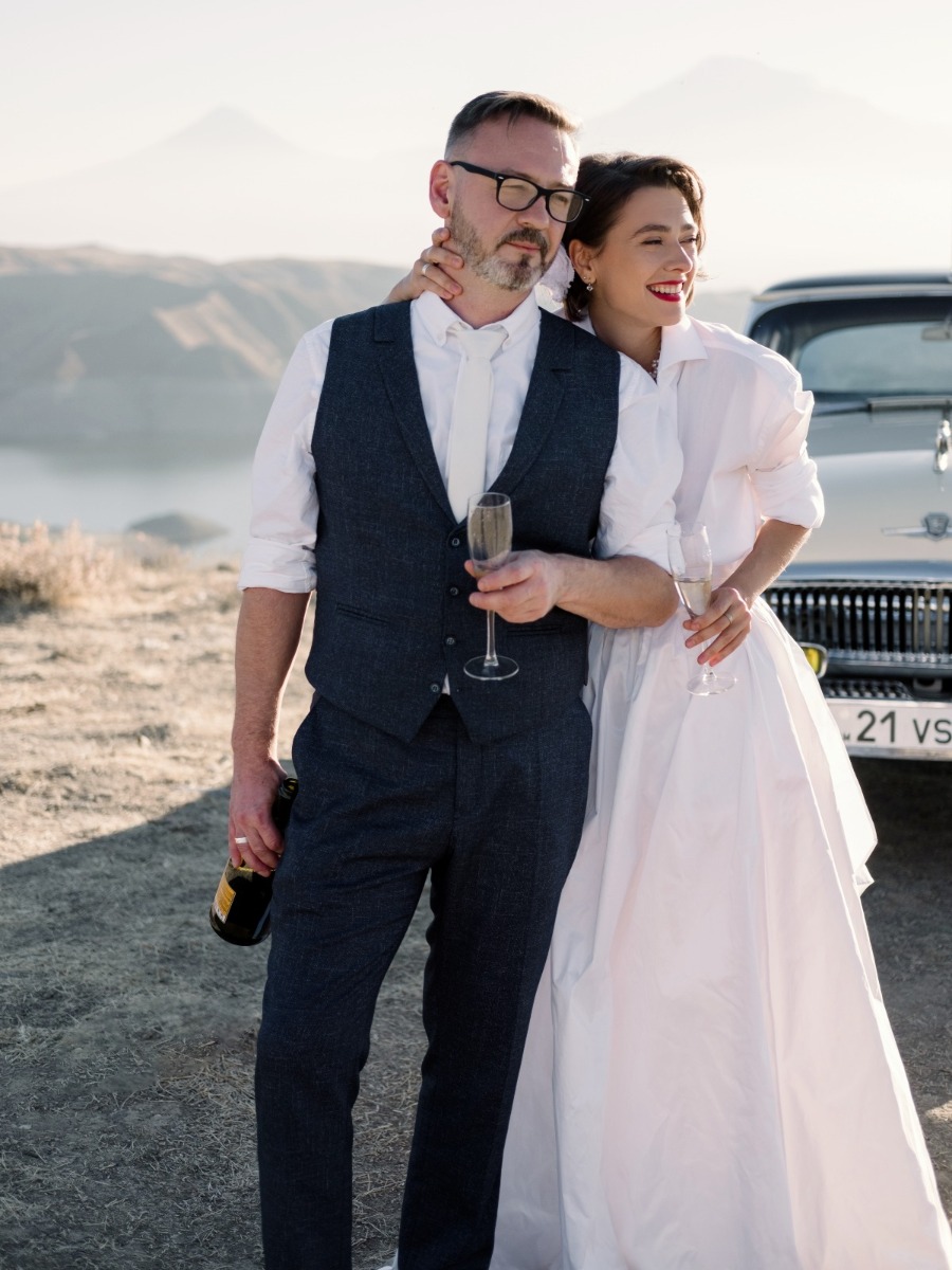 A Retro Road Movie Themed Micro Wedding In Armenia