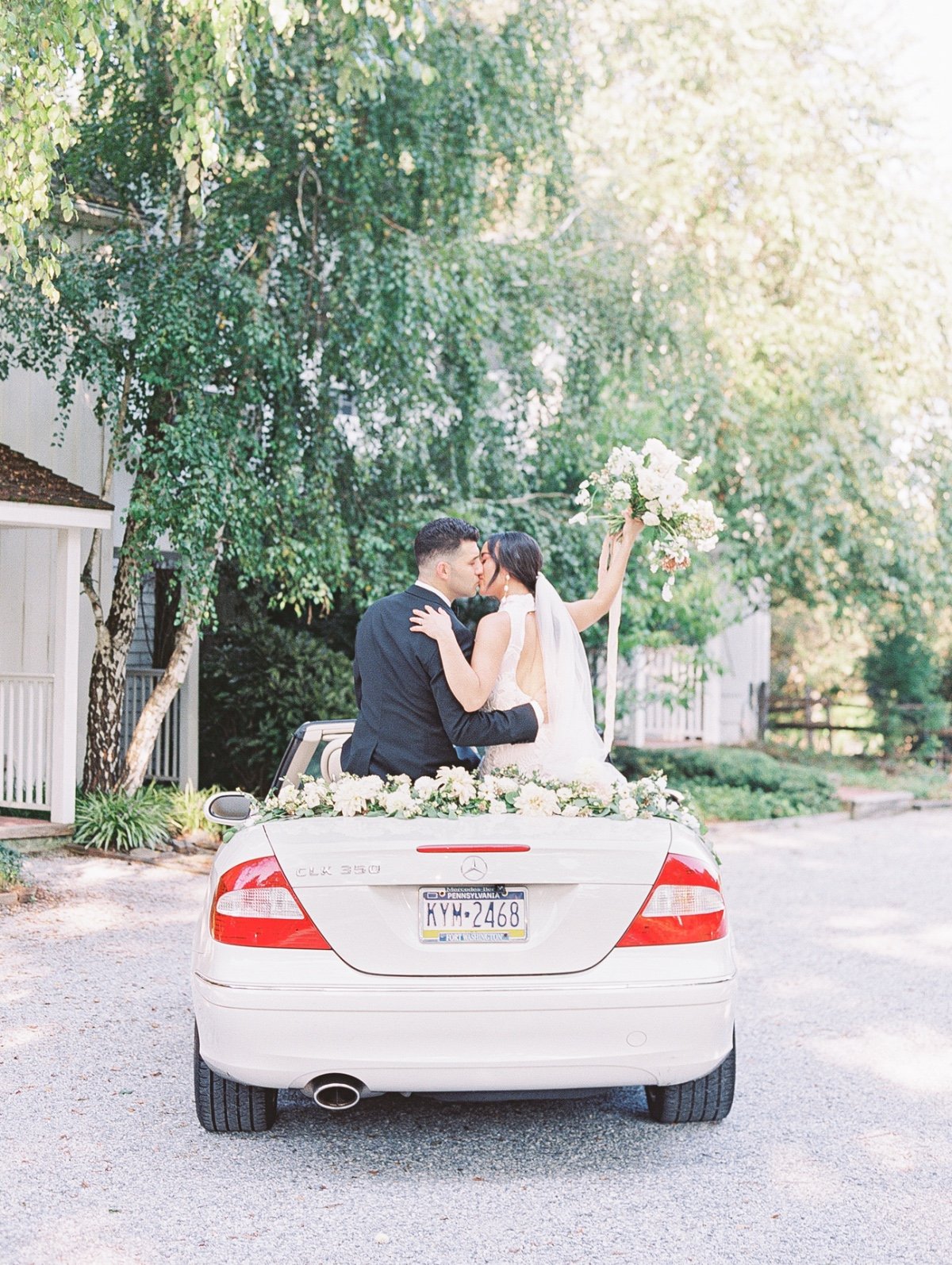 An Elegant Summer Micro Wedding With A Stunning Getaway Car Sendoff
