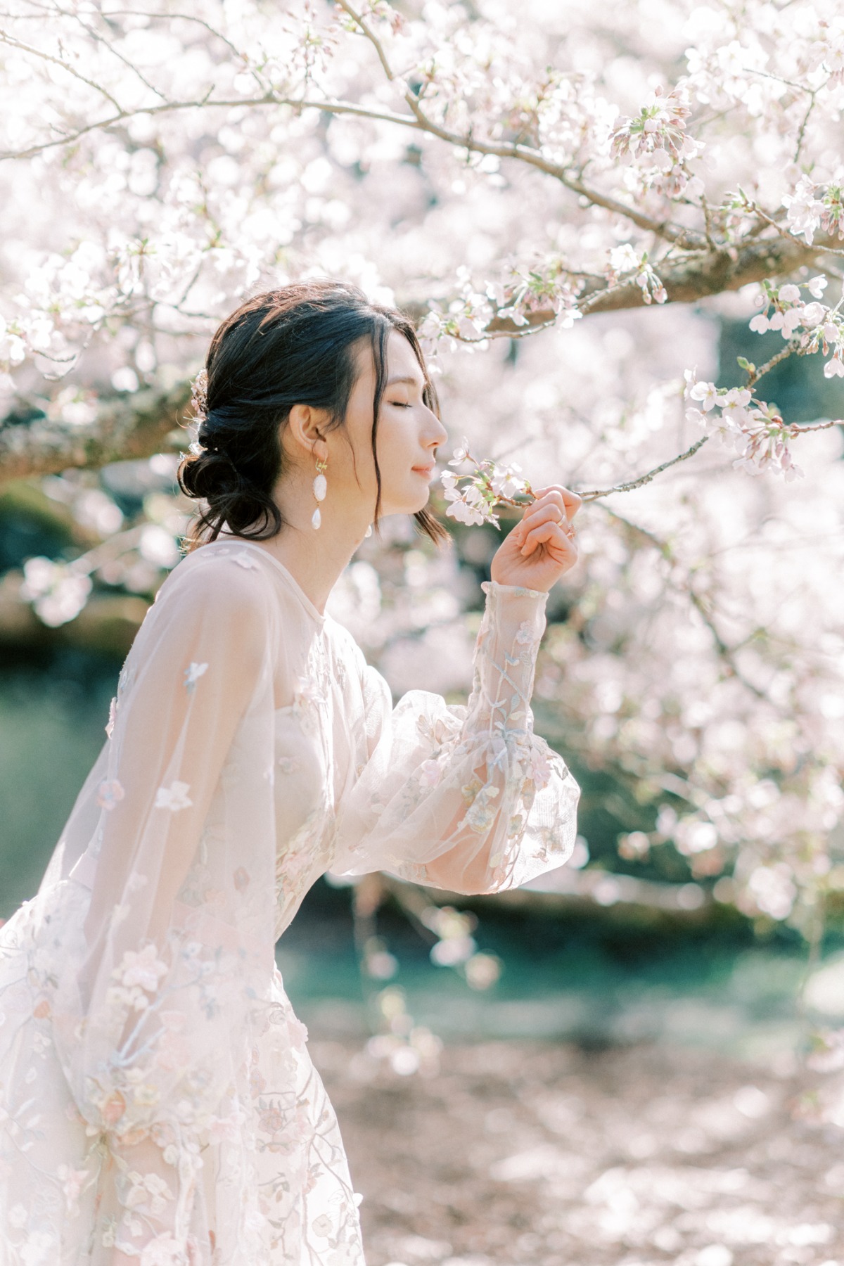 Um...This Cherry Blossom Elopement Shoot Has Us Speechless