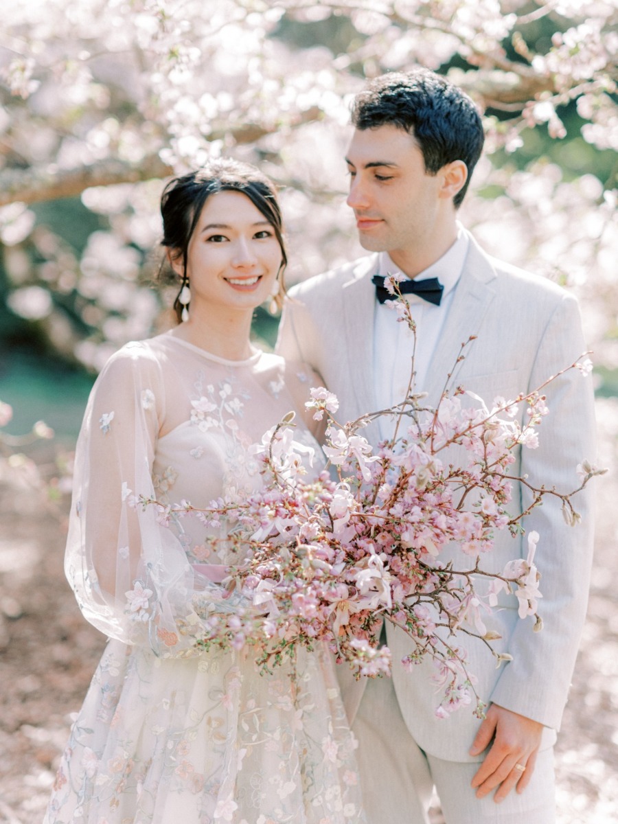 Um...This Cherry Blossom Elopement Shoot Has Us Speechless