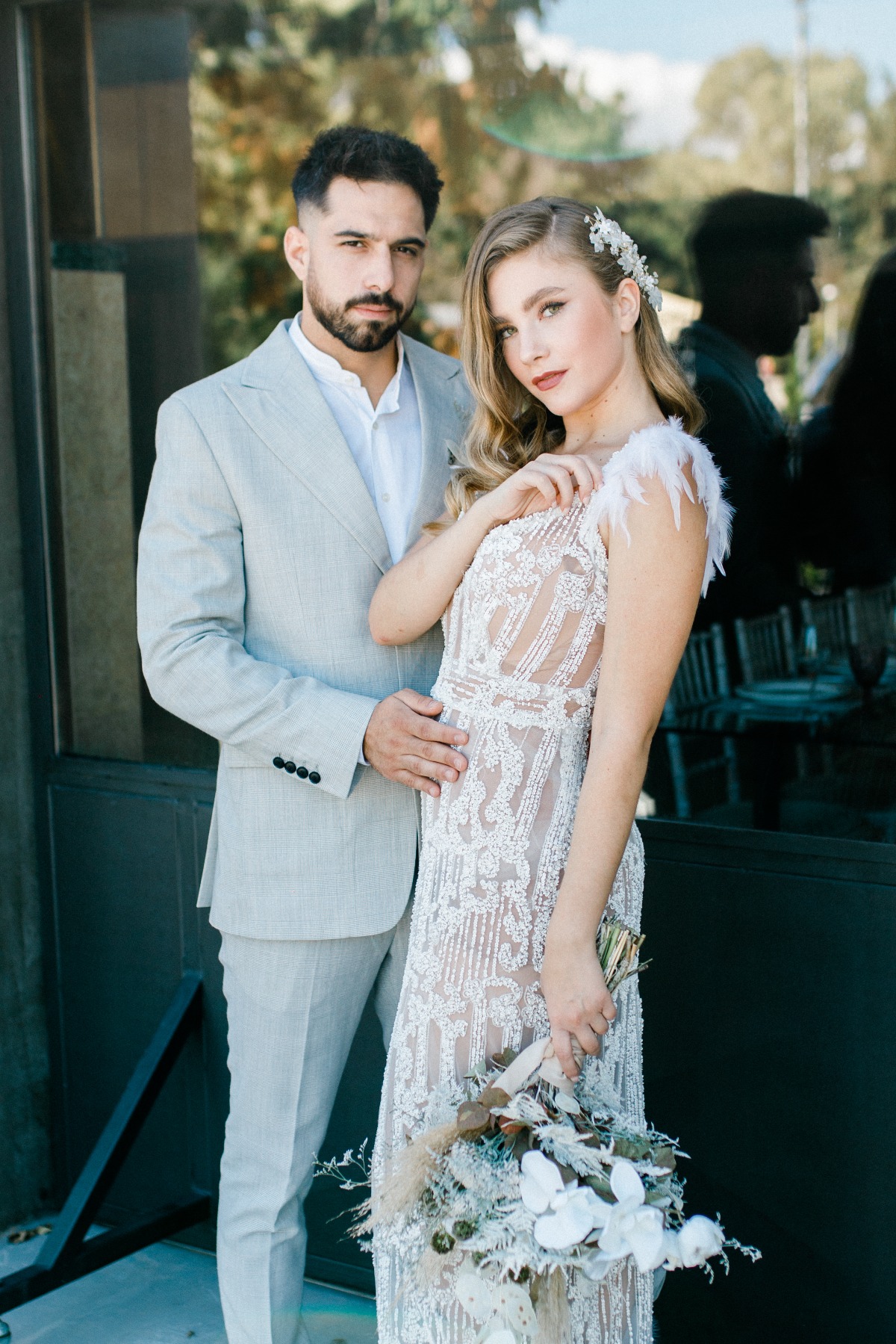 INDUSTRIAL AGE ROMANTIC MICROWEDDING IN ATHENS GREECE
