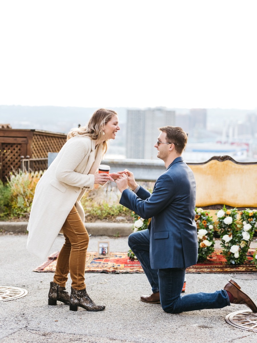 A Romantic Rooftop Proposal Inspired By A Broadway Classic