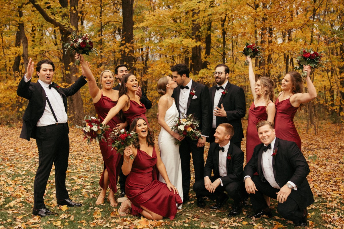 Rockford, IL Event Planner's Intimate Backyard Fall Wedding