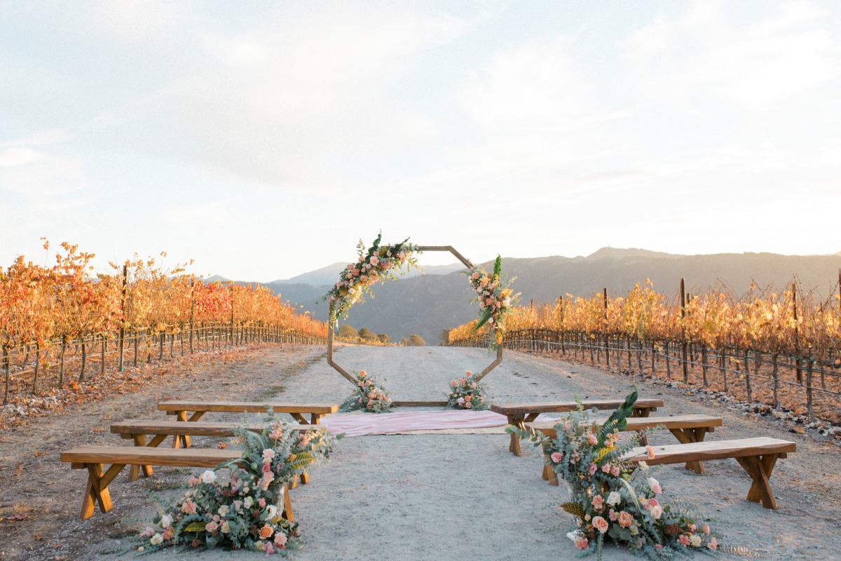 Luxurious Carmel Valley Vineyard Mini Wedding