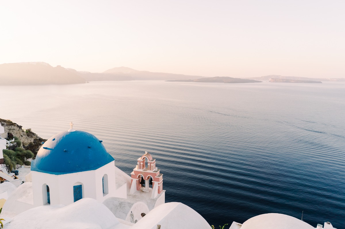 Get Away From It All–A Magical Elopement On The Cliffs of Santorini