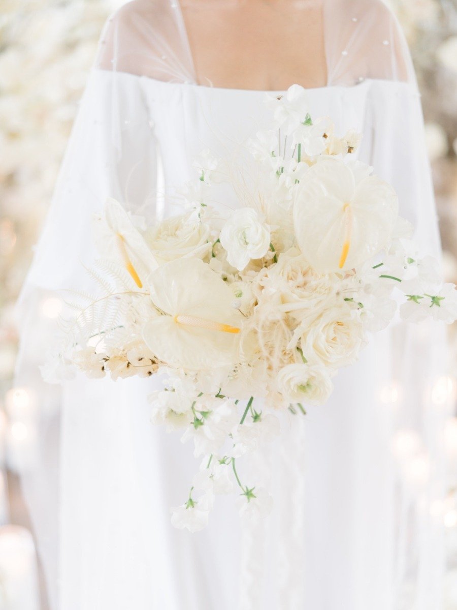 A Monochromatic Shoot With Florals GALORE