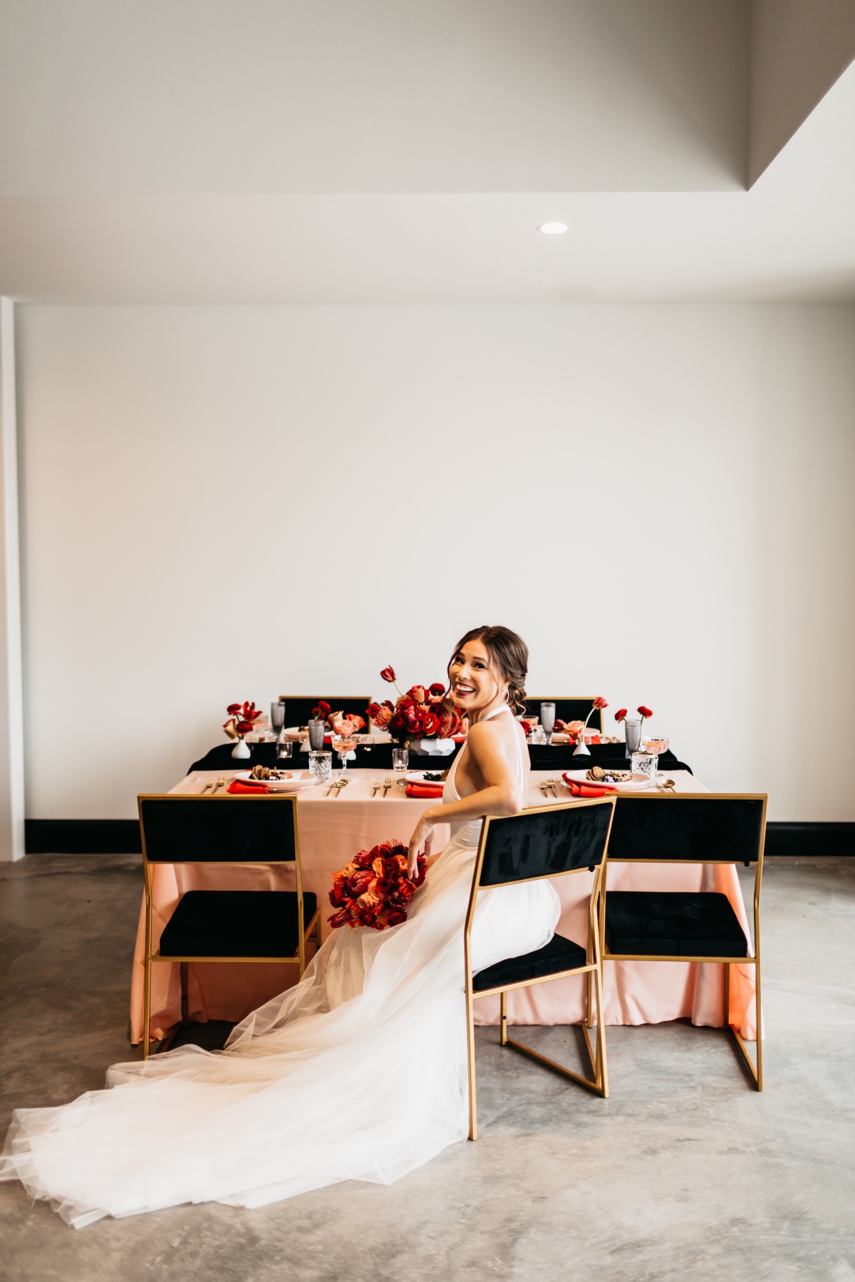 This Stylish Elopement Inspiration Shoot Will Have You Seeing Red...In a Good Way