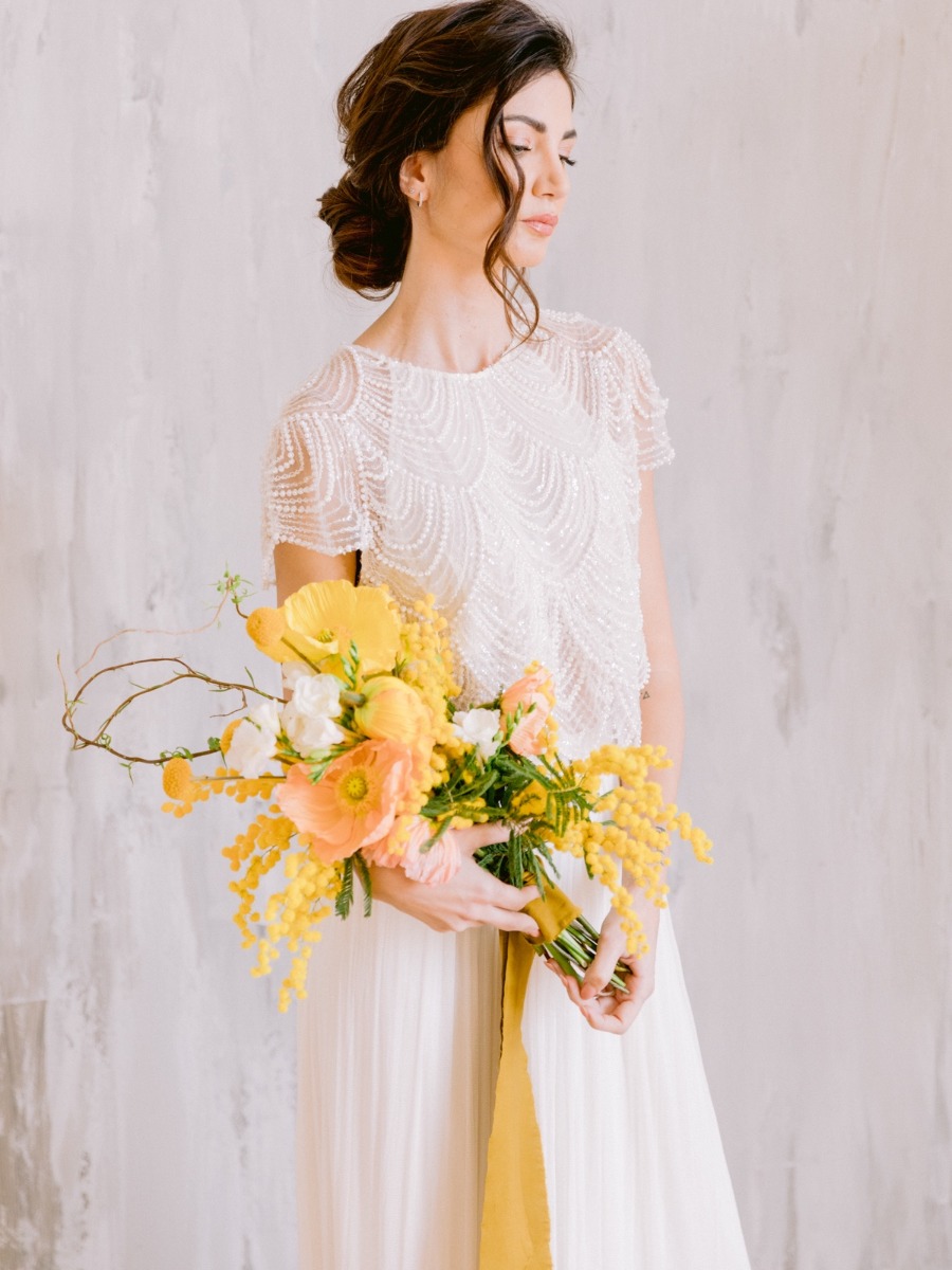 Every Day Is Women's Day In This Modern Yellow Wedding Inspiration Shoot