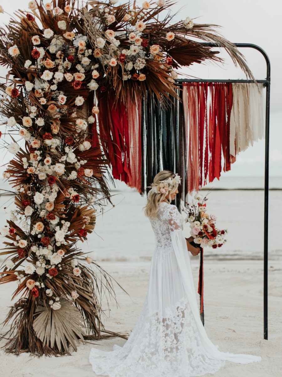 Industrial Meets Boho In This Unique Beach Wedding Shoot