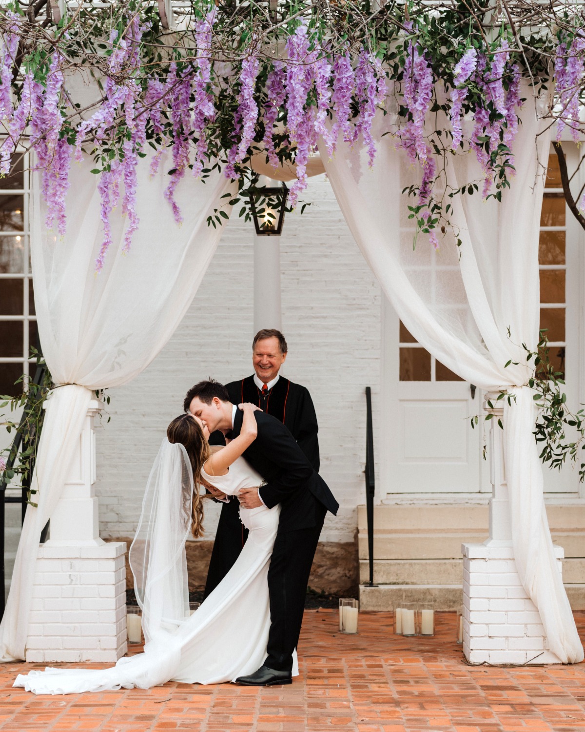 Wisteria Filled Woodbine Mansion Wedding in Austin, Texas